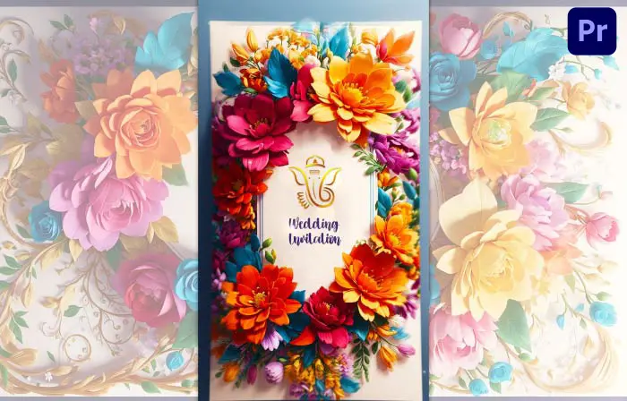 Floral Hindu Wedding 3D Invitation Instagram Story